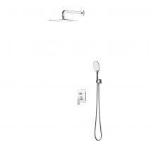 Colonne De Douche Sacramento Encastrable Chrome/blanc - Bricoman
