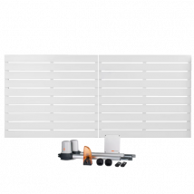 Portail Battant Électrique Pvc Blanc Avec Moteur Sentinel H 140 X L 300 Lyon - Bricoman