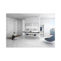 Carrelage Effet Marbre White Soul Mat Rectifié 120x60 Cm - Bricoman