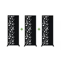 Lot De 3 Panneaux Décoratifs Sunny Noir H.160cm Motifs Côté Gauche - Bricoman