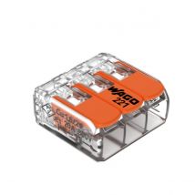 Sachet De 5 Bornes 3 Entrées S221 - Wago - Bricoman