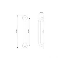 Barre De Relèvement En Inox Poli D32 L450mm Pour Pmr Akw 1261 - Bricoman
