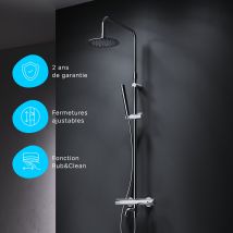 Colonne De Douche Et Bain Baignoire Système De Douche Avec Robinet Thermostatique F07pa500 Spike, Chromé Am Pm - Bricoman