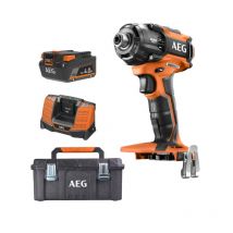 Pack Aeg 18v - Visseuse À Chocs Oléopneumatique Brushless - Batterie 4.0 Ah - Chargeur - Caisse De Rangement - Bricoman