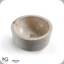 Vasque En Marbre Naturel | Bahía Cream | 40x40x15 Cm - Bricoman
