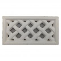 Grille D’aération Claustra Terre Cuite Blanche - 13x24 Cm - Bricoman