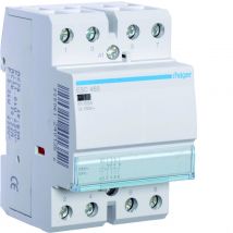 Contacteur Modulaire Tertiaire - 63a - 2 Contacts Nf + 2 Contacts No - 230v - Hager Esc465 - Bricoman