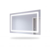 Sihrona Miroir De Salle De Bain Lumineux 1000 X 600 X 35 Mm Interrupteur Tactile - Bande Antireflet - Hd Eco Mirror - Bricoman