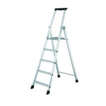 Escabeau 5 Marches Tubesca Compact Hauteur De Travail Max 3m Aluminium Empattement 0,96m Tubesca Comabi - Bricoman