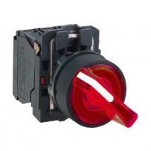 Bouton Tournant Lumineux - 2 Positions - 24v - Rouge - Schneider Xb5ak124b5 - Bricoman