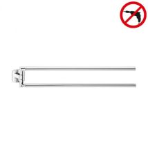 Elegaant Porte-serviette 2 Barres Mobiles En Métal, Chrome, Pose Facile Sans Perçage (40432-00000-00) - Tecnomat
