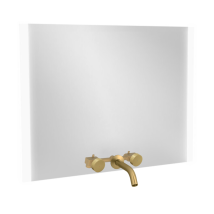 Miroir 3 Trous 120 Cm + Mitigeur Lavabo Encastré 3 Trous Jacob Delafon Grands Boulevards Laiton Brossé - Bricoman