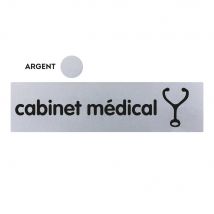Plaque De Porte Cabinet Medical - Classique Argent 170x45mm - 4320212 - Bricoman