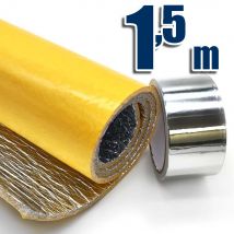 Isolant Thermique Réfléchissant Autocollant 100% Aluminium (1,5m X 1,2m) + Ruban Aluminium. Pour Maisons, Caravanes, Fourgons, Radiateurs - Bricoman