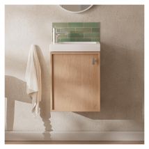 Ensemble Meuble Lave-mains Décor Chêne Frame + Robinet - Bricoman
