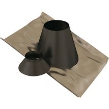 Solin Et Collet Avec Bavette De Plomb 800 X 800 Ten - Noir - Diamètre Conduit 80/125 - Bricoman