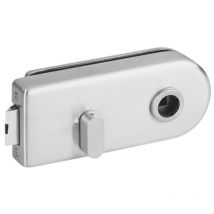 Serrure Horizontale Pour Porte Verre - Finition : Inox - Serrure : Wc - - Bricoman