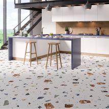 Carrelage Effet Terrazzo Parioli Blanc 60x120 Cm - Réflex Boutique - Bricoman