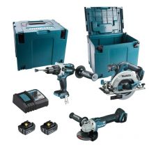 Combopack 3 Outils 18v Lxt (2x5,0 Ah) (dhp481 + Dga506 + Dhs680) En Makpac - Makita Dlx3095ptj - Bricoman