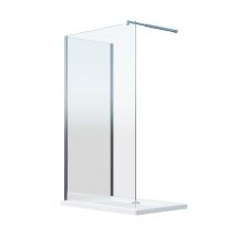 Parois De Douche De 8 Mm Type Walk-in Double Verre Angulaire Réversible H.200 – 78-80 + 118,5-120,5 Cm - Bricoman