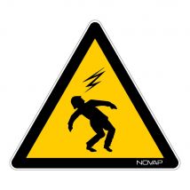 Panneau Danger Éléctrocution - Rigide Triangle 100mm - 4180151 - Bricoman
