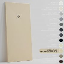 Receveur De Douche -résine -gel Coat -texture Lisse/pierre -antidérapant -couleur Crème Intense - 60x60- Extra Plat 3cm. Grille Même Couleur - 