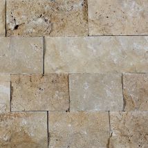 Briquette De Parement Premium Pierre Naturelle Travertin Beige Nuancé H.10cm Intérieur / Extérieur (vrac) - Ro'ma Nature - Bricoman