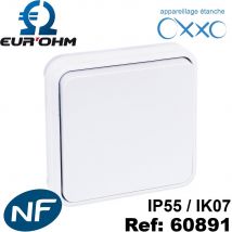 Bouton Poussoir Encastré 10a - Ip55 - Oxxo Blanc - Bricoman