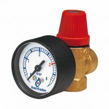 Soupape Sécurité Thermador Nf 3 Bar-100kw + Manomètre-f 1/2 - Bricoman