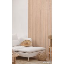 Panneau Mural : Maestro Latt (pack De 2) Bois Naturel / Fond Blanc 1,25m - Bricoman