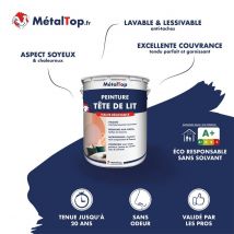 Peinture Tete De Lit - Blanc De Sécurité - Ral 9003 - 5 L - Métaltop - Bricoman