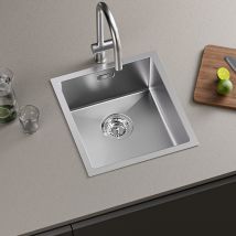 Cecipa Max Évier Encastré 40*44cm Évier De Cuisine 1 Bac Évier De Cuisine En Acier Inoxydable 304 Brossé,eu Modèle - Bricoman