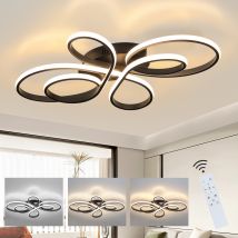 Nettlife Plafonnier Led Moderne À Intensité Variable, Noir, 66 Cm, 65 W, Avec Télécommande, Adapté Pour Salle À Manger, Bureau - Tecnomat