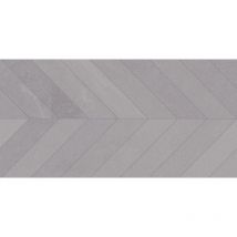Carrelage Sol / Mur Effet Béton Design Chevron Gris 60x120 Cm Seine Rilse Gris(vendu Par Boite De 1.44m2) - Bricoman