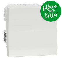 Variateur Universel Unica Wiser Schneider Electric - Poussoir - Zigbee - 45x45mm - Blanc - Bricoman