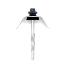 50 Kits De Fixation Sommet D'Onde Pour Tôle Axel Gris Anthracite Ral 7016 6.3 X 75 Mm Support Acier - Tecnomat