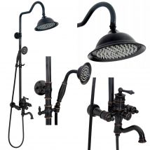 Kit De Douche Rea Vintage Black 46,5x20,5x137cm - Bricoman
