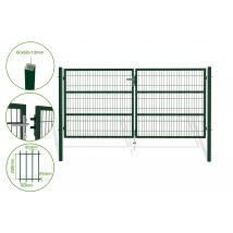 Portail Battant Grillagé 3m Razo H.140cm Vert - Bricoman