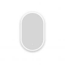 Miroir Lumineux Ovale L.45 X H.75cm Avec Anti-buée + Dimmable, Mural Miroir Salle De Bain - Bricoman
