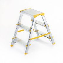 Marchepied Double Accès 2x2 Marches - Hauteur Max. De Travail 1,9m - 922 - Bricoman