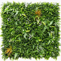 Mur Végétal Artificiel Savane Ultra-réaliste 1 M × 1 M – Plaque Décorative Fausse Plante Mur Intérieur Extérieur Jardin - Tecnomat