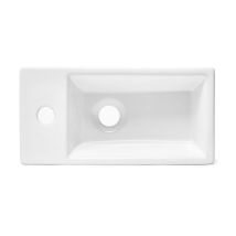Brevis Lave-mains Suspendu Avec Trou Pour Robinetterie À Gauche, 40,5x20,5x10,5cm (satbre4020sl) - Tecnomat