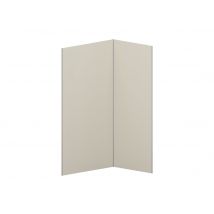 Pannello Per Parete Da Doccia Effetto Avorio In Alluminio Con Profili L90xl120xh210 Cm - Lotto Di 2 - Itziar - Bricoman