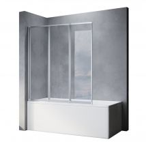 Sirhona Paroi De Douche Pliable 130x140cm Pare Baignoire 3 Volets Pour Baignoire - Bricoman