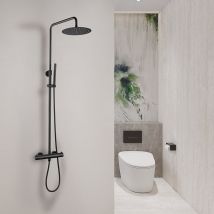 Colonne De Douche Thermostatique Eleganza Noir Mat - Bricoman