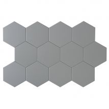 Carrelage Hexagonal Effet Béton Gris Intérieur/extérieur. Grès Cérame. Essence Grey 14x16cm - Bricoman