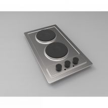 Plaque De Cuisson Moderna Mt2 Feux Électriques 14,5cm Avec Minuterie Inox Brossé Compatible Avec Éviers Moderna Et Toutes Poêles Et Casseroles - 