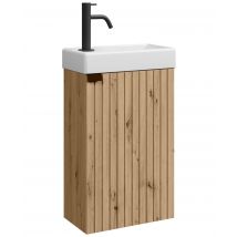 Meuble Lave-mains Bosco Chêne 40x22 Cm Meuble De Rangement Meuble D'Évier - Bricoman