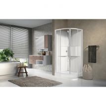 Cabine De Douche Média 2.0 - Quart De Rond - Portes Coulissantes - Bricoman