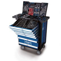 Scheppach Servante D'Atelier Complète 263 Outils Tw1000 - 7 Tiroirs - Charge Max 450 Kg - Verrouillable Et Mobile - Bricoman